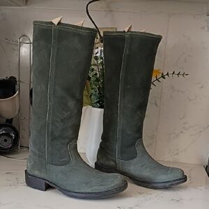 Fiorentini + Baker Olive Suede Boots